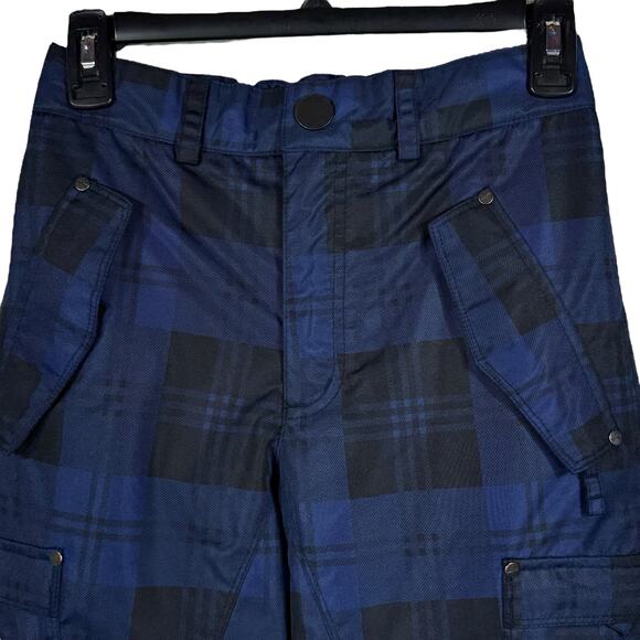 Triple Nickel 555 Youth SZ 12 Ski Pants Plaid Snowboard Insulated Zip Pockets - Picture 2 of 10